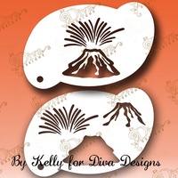 Diva Stencil 507 - Volcano by Kelly