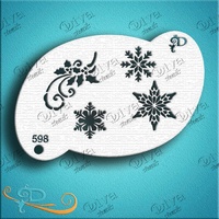 Diva Stencil 598 - Snowflake Elements by Terri