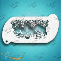 Diva Stencil 623 - Snowflakes and Ferns Forehead Band