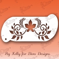Diva Stencil 717 - Leaves Crown by Kelly