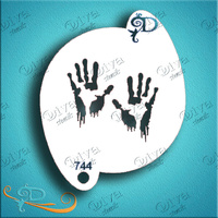 Diva Stencil 744 - Bloody Hands Halloween Scary