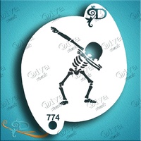 Diva Stencil 774 - Skeleton Dab Dance