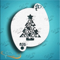 Diva Stencil 826 - Swirl Christmas Tree