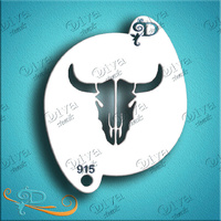 Diva Stencil 915 - Cow Skull