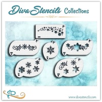 Diva Stencil 939 - Snowflake Collection