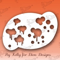 Diva Stencil 984 - Graffiti Dots and Drips by Kelly