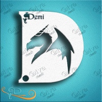 Diva Demi Stencil 301 - Unicorn Dragon