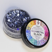 Essential Glitter Balm 10g - Gun Metal Black by Incendium Arts