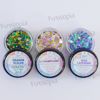Essential Glitter Balm Sampler No. 3 - Includes 3 x 2g Jars - UV Champagne, Iced Lavender & Dragon Scales