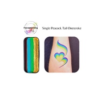 Face Painting Hub 14g One Stroke Rainbow Split Cake - Peacock Tail