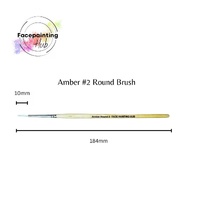 PRE-ORDER Face Painting Hub - Round Brush - Amber No. 2 - Rosemary & Co
