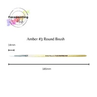 PRE-ORDER Face Painting Hub - Round Brush - Amber No. 3 - Rosemary & Co