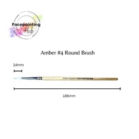 PRE-ORDER Face Painting Hub - Round Brush - Amber No. 4 - Rosemary & Co