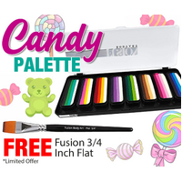 Fusion Body Art Thin Strokes Candy Palette - 8 x 14g Rainbow Colours