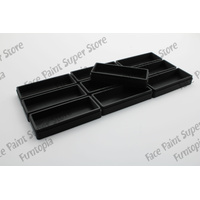 Funtopia Empty One Stroke Rainbow Cake Container - Black - 5/8" brush width - 10 Pack