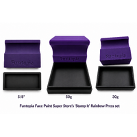 Funtopia's 'Stamp It' Rainbow Press Set - 5/8", 30g, 50g size with 3 Containers