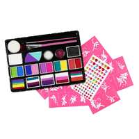 Fusion Body Art Unicorn and Fairy Party Face Painting Kit, gems, stencils, rainbows
