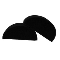 Fusion Body Art - Half Round Face Painting Sponges - 2 pack - Soft Pure Black