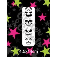 Glitter & Ghouls Freaky Faces No. 1 Stencil GG102