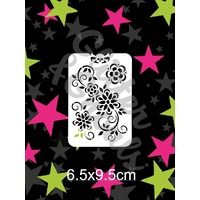 Glitter & Ghouls Floral Bouquet Border Stencil - GG125