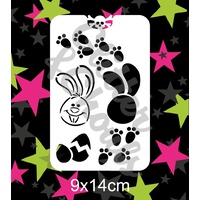 Glitter & Ghouls Easter Bunny Toes, Eggs, Feet Trail Stencil - GG134