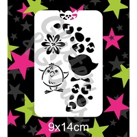 Glitter & Ghouls Easter Chicken Silhouette, Egg Trail Stencil - GG135