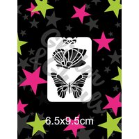 Art Factory | Glitter Tattoo Stencil - (172) Butterfly Splash - 5 Pack -  #116
