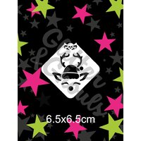 Glitter & Ghouls Reindeer Face Christmas Mini Stencil - GG171