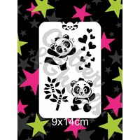 Glitter & Ghouls Panda Playtime Stencil - GG176