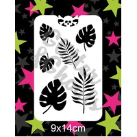 Glitter & Ghouls Monsteria Leaves Stencil - GG177