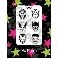 Glitter & Ghouls Superhero Favourite Character x 6 Stencil - GG247