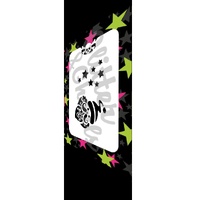 Glitter & Ghouls Curly Beard Santa, Stars Stencil - GG291