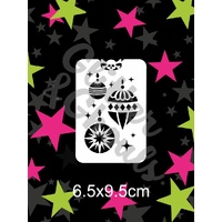 Glitter & Ghouls Christmas Baubles Decorations Stencil - GG292