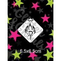 Glitter & Ghouls Centrepiece Flame Mini Stencil - GG301