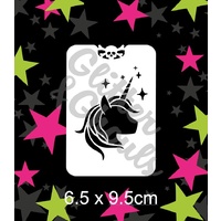 Glitter & Ghouls Unicorn Head Guide Stencil - GG34