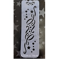 Glitter & Ghouls Christmas Spirit Ribbon, Swirls Stencil - GG353
