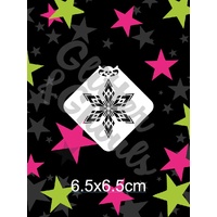 Glitter & Ghouls Geo Snowflake Star Mini Stencil - GG439
