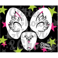 Glitter & Ghouls Butterfly, Centrepiece Flutter Mask - 3 Part Stencil Set - GG470