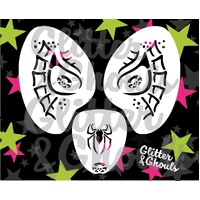 Glitter & Ghouls Spidey, Web, Spider Mask - 3 Part Stencil Set - GG478