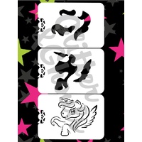 Glitter & Ghouls My Sweet Little Pony Horse Stencil Set - 3 Pack - GG483