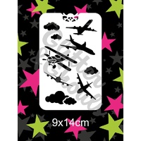 Glitter & Ghouls Planes, Clouds, Aeroplane Stencil - GG492