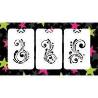 Glitter & Ghouls Swirls Stencil Set - 3 pk - GG521