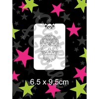 Glitter & Ghouls Halloween Geo Skull Stencil - GG544