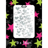 Glitter & Ghouls Valentine Raining Love Hearts, Scatter Hearts Stencil - GG550