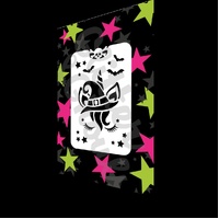 Glitter & Ghouls Unicorn Witch, Hat, Bats, Stars Stencil - GG610