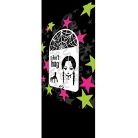 Glitter & Ghouls Wednesday's Child, I Don't Hug, Hand, Web Window Stencil - GG651