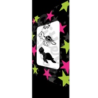 Glitter & Ghouls Cute Turtle Profile with Outline Stencil - GG674