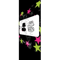 Glitter & Ghouls Cartoon Coiled Snake Profile with Outline, 2 Part Stencil - GG678