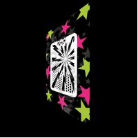 Glitter & Ghouls Comic Starburst Flash Lightning Petite Stencil - GG680