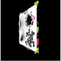 Glitter & Ghouls Graffiti FX Stencil - GG687 - Splatter, Bricks, Dots, Word Cloud